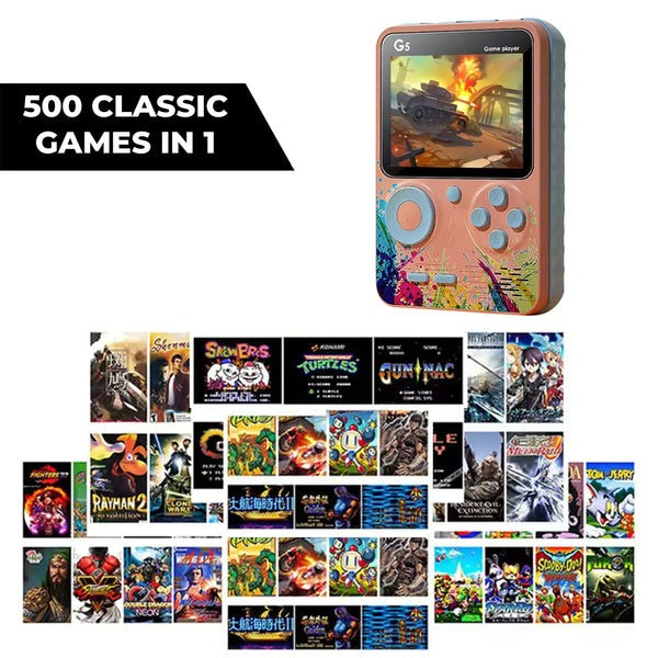 ArcadeX2: Upgraded Handheld Retro Game Console with 500 Games